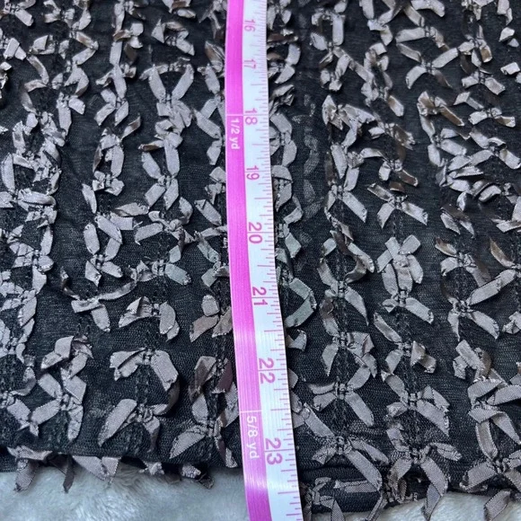 D Studio Womens Size 8 Black Mesh Ribbon Top Avant Garde Shabby Chic Goth Y2K - Picture 10 of 11